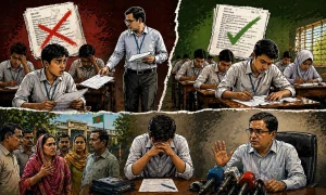এসএসসি পরীক্ষায় ভিন্ন প্রশ্নপত্র নিয়ে স্থানীয় অভিভাবকদের অভিযোগ